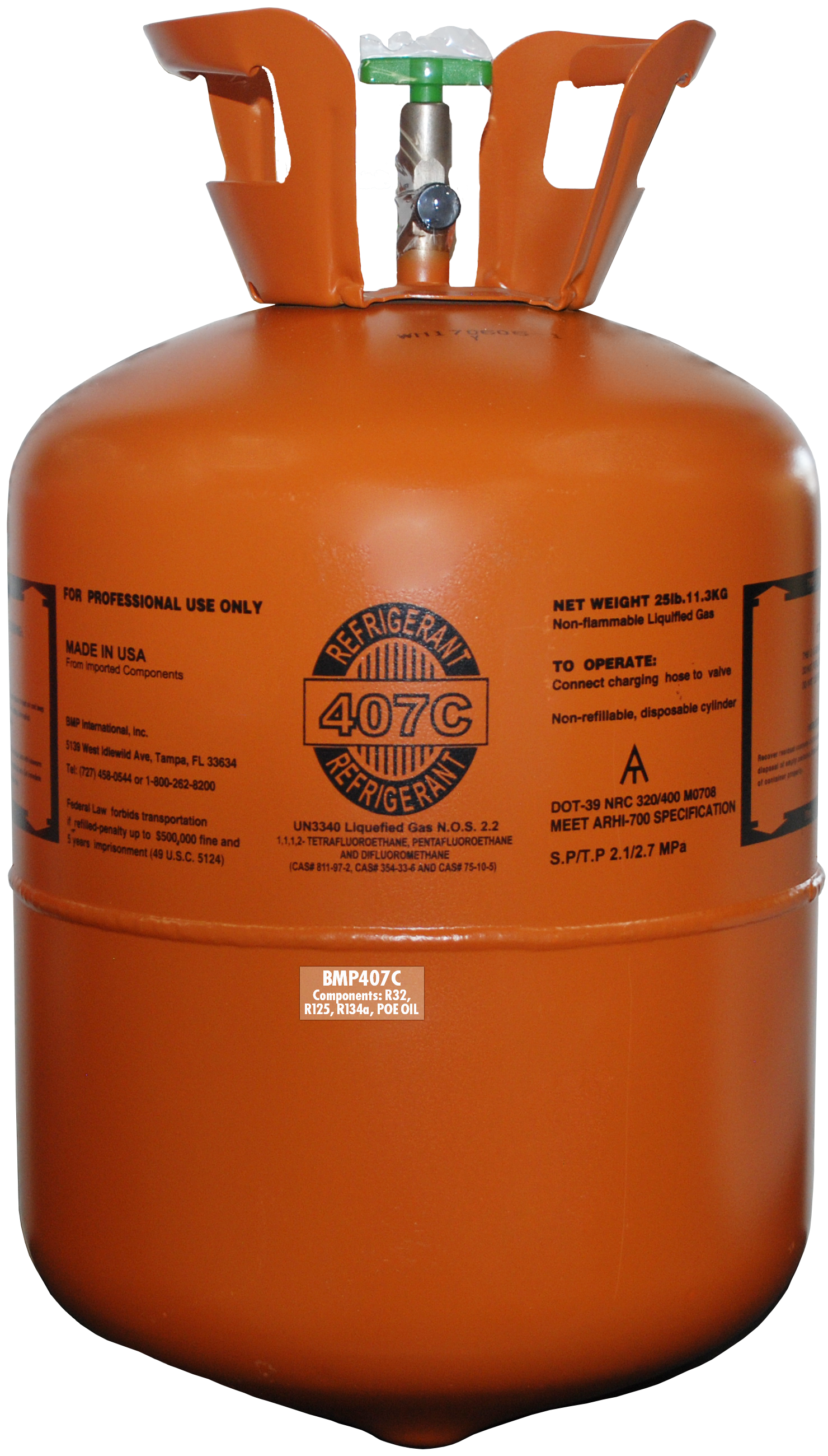 BMP407C Refrigerant 25 lb Cylinder